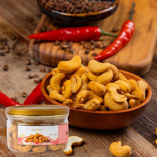 Welwel腰果-腰果界的領導品牌 【Welwel微兒微兒】麻辣花椒腰果80g(輕巧罐) 滿額888贈禮