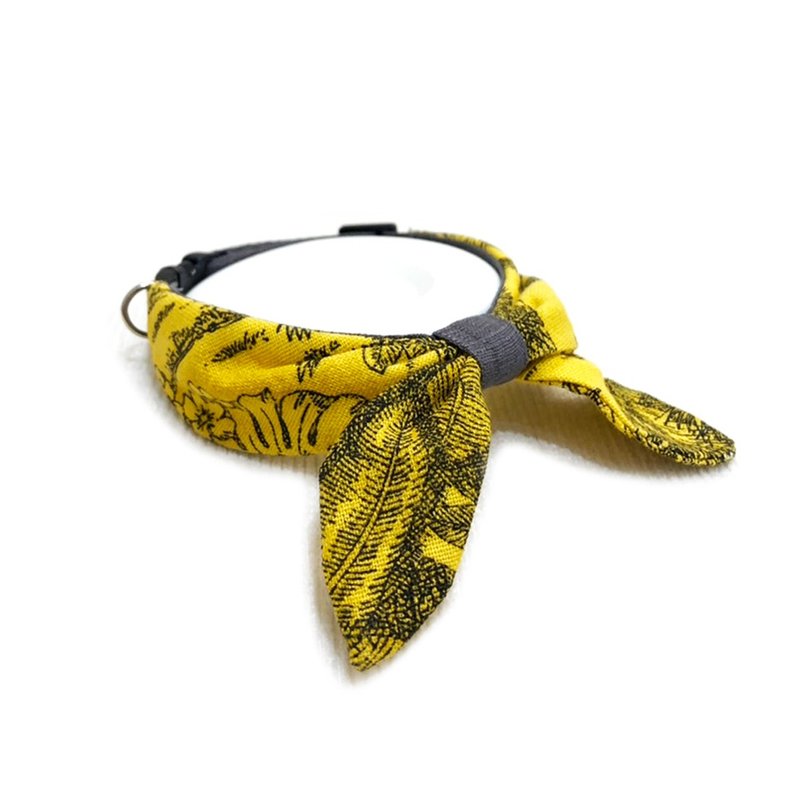 EllaWangDesign Flight Attendants Scarf 寵物 空服員 手繪 頸圈 - 項圈/牽繩 - 棉．麻 白色