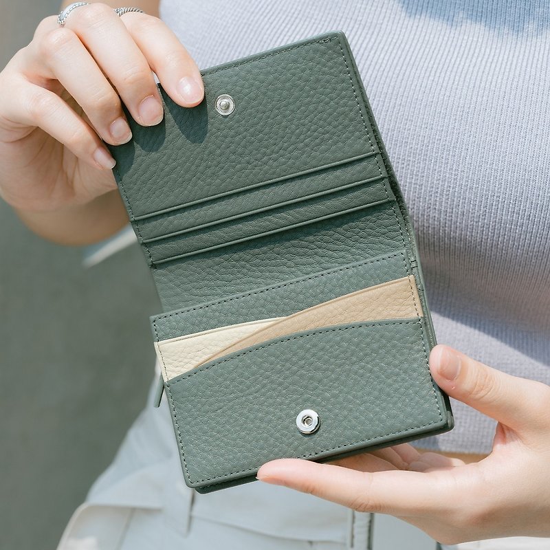 【NEW COLOUR】Lola Bi-fold Leather Wallet - Jungle Green - Wallets - Genuine Leather Green