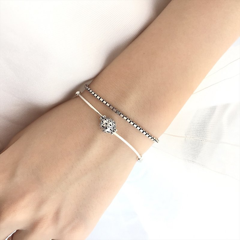 [Silver] - basket empty rattan personality bracelet (waterproof / personality / gift / send her) - Bracelets - Other Metals 