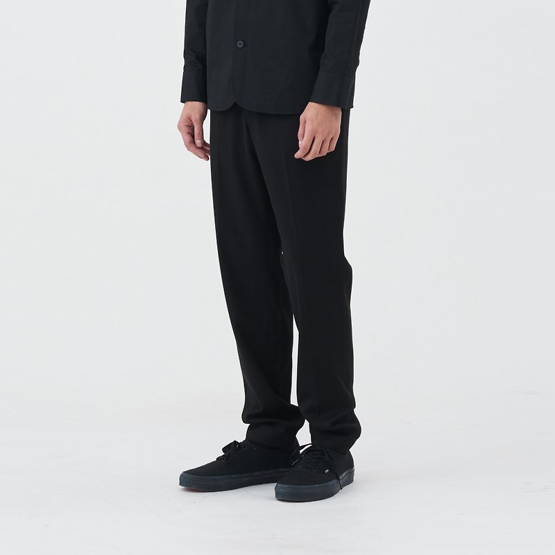 TRAN - Fit suit pants - กางเกงขายาว - เส้นใยสังเคราะห์ สีดำ