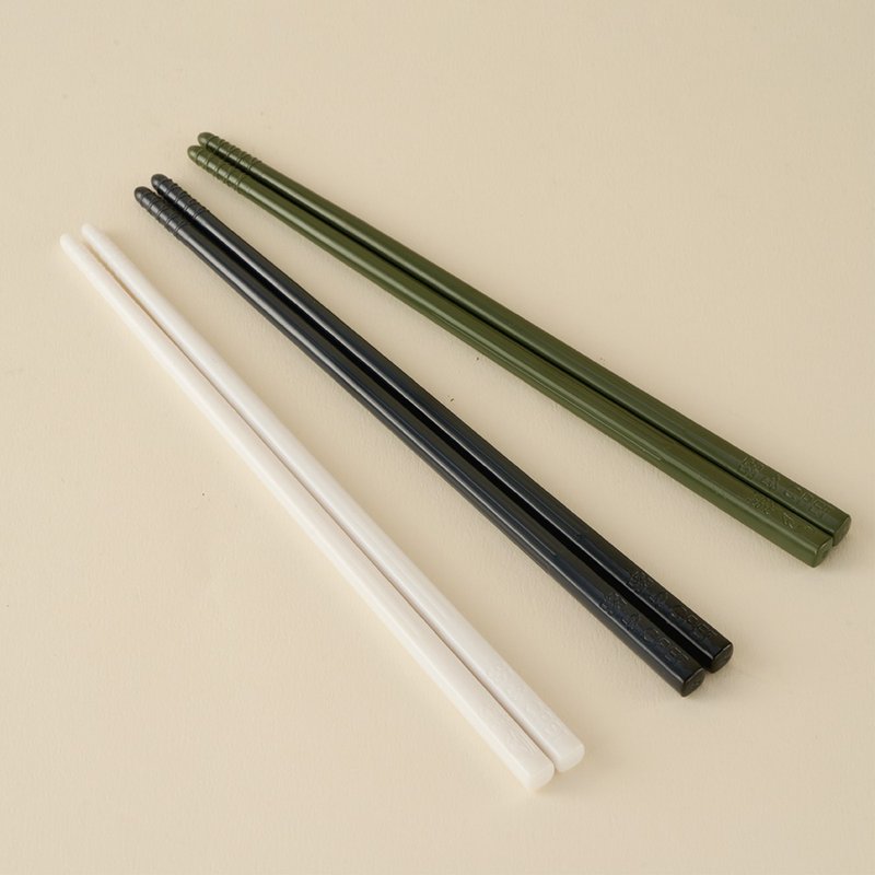 【哩皿生活】潔晶筷6入組 環保餐具 環保筷 隨行筷 方筷  便攜筷 - 筷子/筷架 - 塑膠 多色