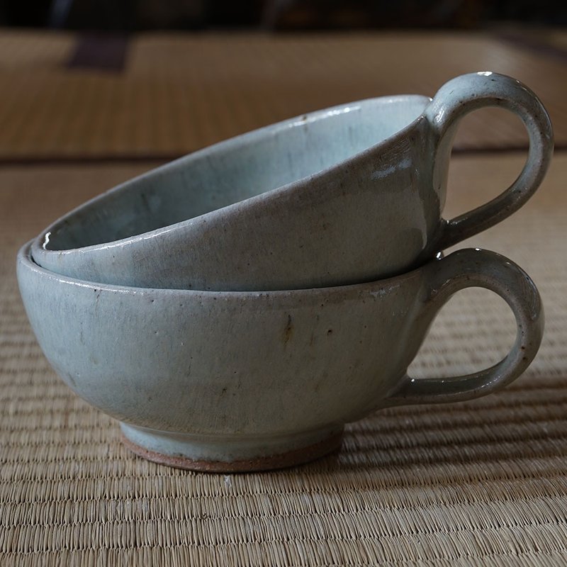 木器窯灰釉湯杯 - 咖啡杯/馬克杯 - 陶 