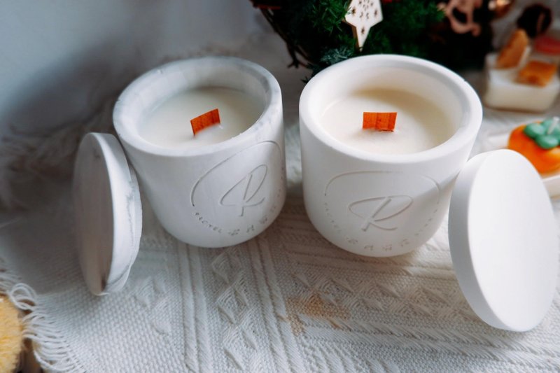 Gypsum natural soy Wax essential oil scented candle (appearance color can be customized) - น้ำหอม - ขี้ผึ้ง 