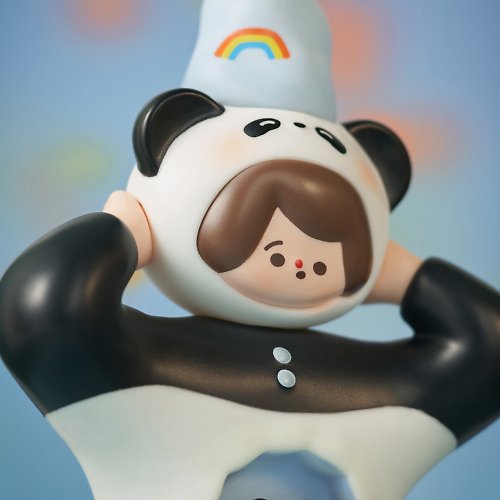 幸會潮玩 台灣總代理 幸會潮玩 浪裡捂耳朵捂捂系列限量公仔-晴天熊貓