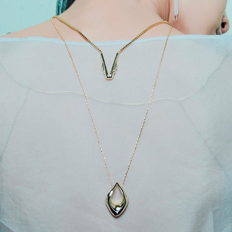 Droplets necklace VAYU GOLD NECKLACE - Necklaces - Other Metals Gold