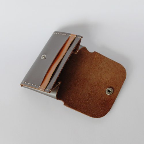垂耳兔手工皮具 皮革diy材料包 / 完成品 大容量撞色卡包 零錢包 散紙袋 客製禮物