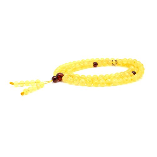 正佳珠寶 Gemsrich Jewelry 【正佳珠寶】蜜蠟琥珀 頂級金絞蜜 7mm 金黃半蜜半珀 琥珀轉運珠