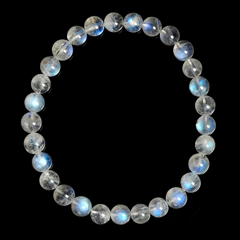 Blue Moonstone 5.8-6.2mm Bracelet - Bracelets - Semi-Precious Stones Multicolor