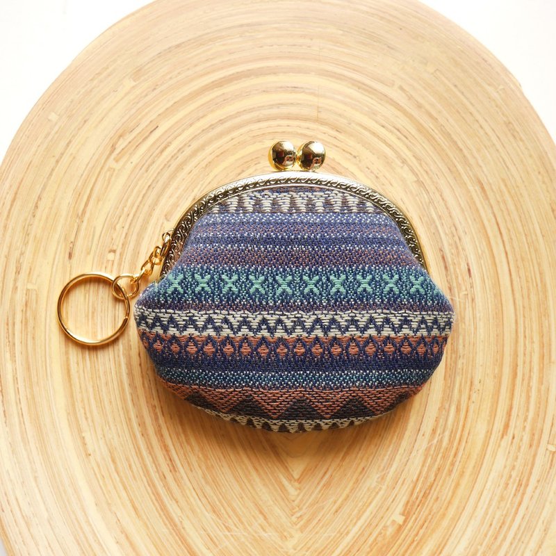 Sweet Life Small Round Mouth Gold Bag / Coin Purse【Made in Taiwan】 - กระเป๋าใส่เหรียญ - โลหะ สีน้ำเงิน