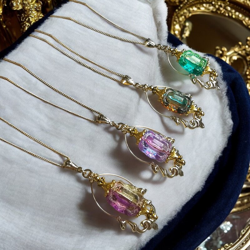 Fantasy Lantern Jewel [Gold Color] - Necklaces - Plastic Multicolor