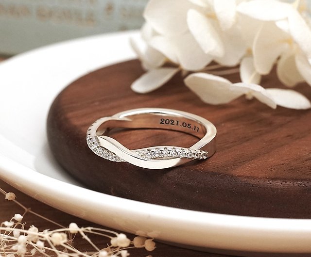 Sterling Silver Rings with Engraved Names for Couples