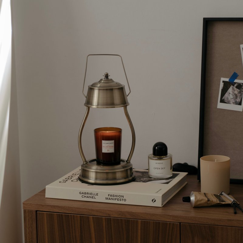 HOOOME Scented Candle Warm Lamp - Retro Style (Bronze Color) Melting Wax Lamp Dimmable - โคมไฟ - โลหะ 