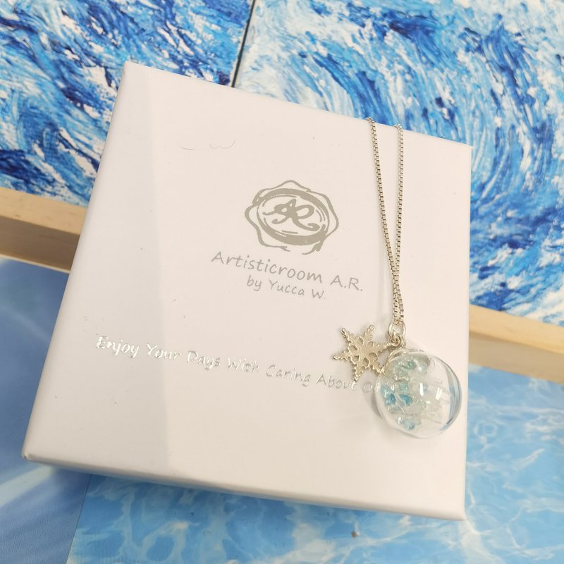 Mini Ocean Collection - Necklaces - Silver Blue