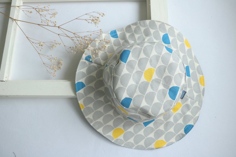 MaryWil handsome big hat hat - gray geometry (can be double-sided wear) - หมวก - กระดาษ สีเทา
