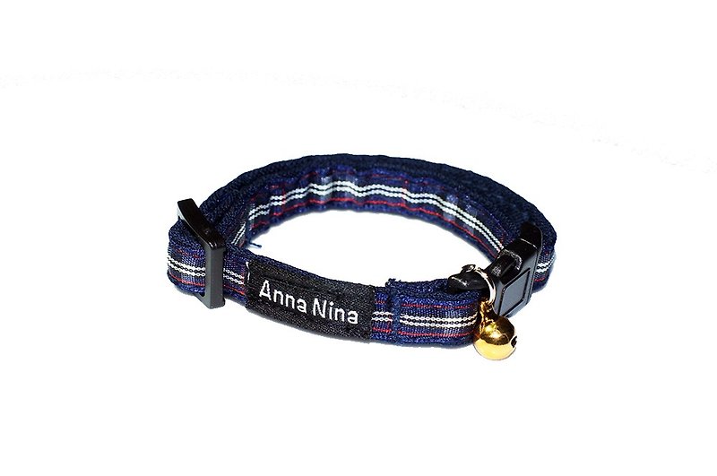 [AnnaNina] Pet Cat Collar Academy Zigsaw Collar XS~M - Collars & Leashes - Cotton & Hemp 