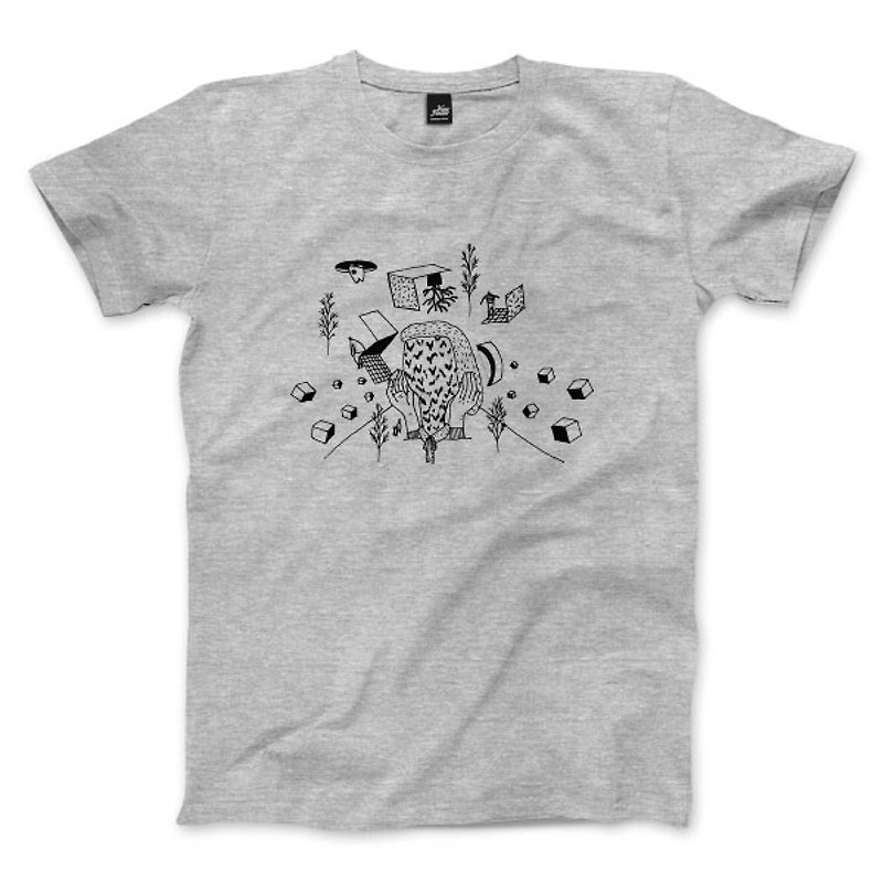 Vomiting Man - Deep Heather Grey - Unisex T-Shirt - Men's T-Shirts & Tops - Cotton & Hemp 