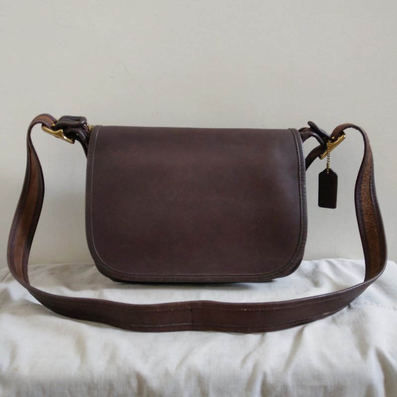 Leather bag_B019_COACH - กระเป๋าแมสเซนเจอร์ - หนังแท้ สีนำ้ตาล