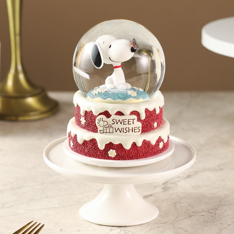 Snoopy sweet blessing crystal ball - ของวางตกแต่ง - แก้ว 