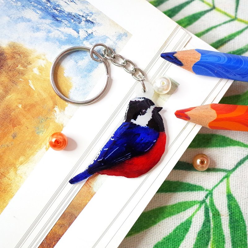 Taiwan Endemic Species: Japanese Tit Keychain - Keychains - Waterproof Material Multicolor