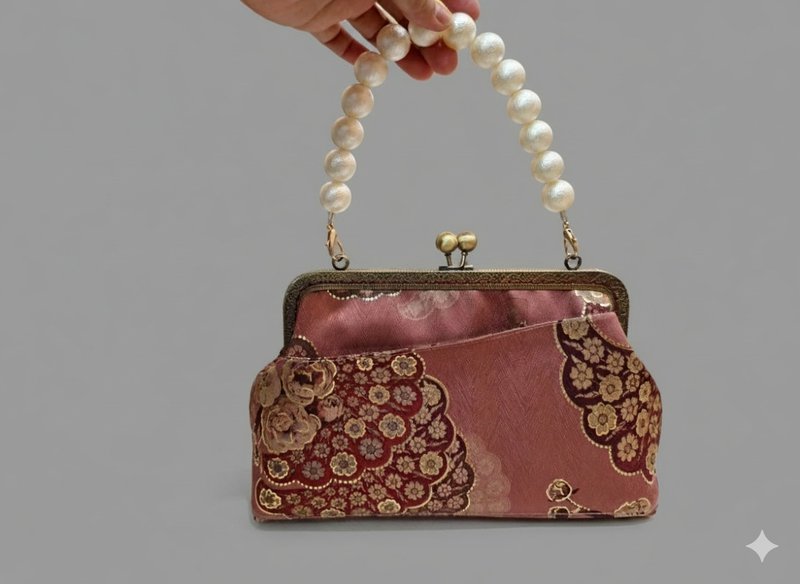 嫣紅繁花手提包 - 手提包/手提袋 - 其他材質 紅色