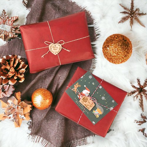 FOSFIT｜健康生活養成 【客製化禮物】聖誕送禮包裝 | 含聖誕卡、擴香木片客製文字