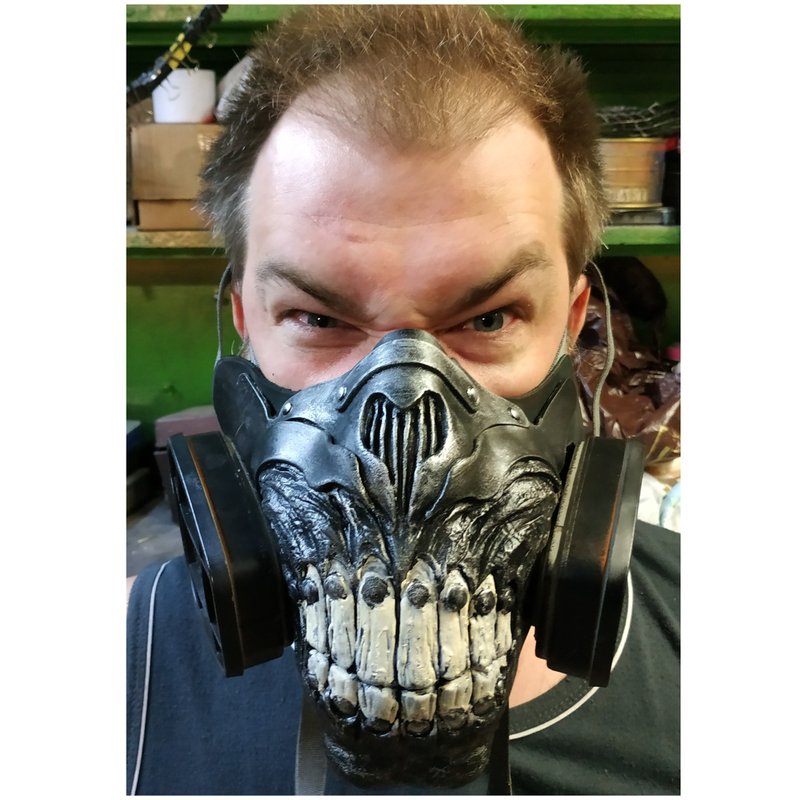 Mad Max - Joe mask - inspired - cosplay mask - cover for a respirator face mask - อื่นๆ - วัสดุอื่นๆ หลากหลายสี