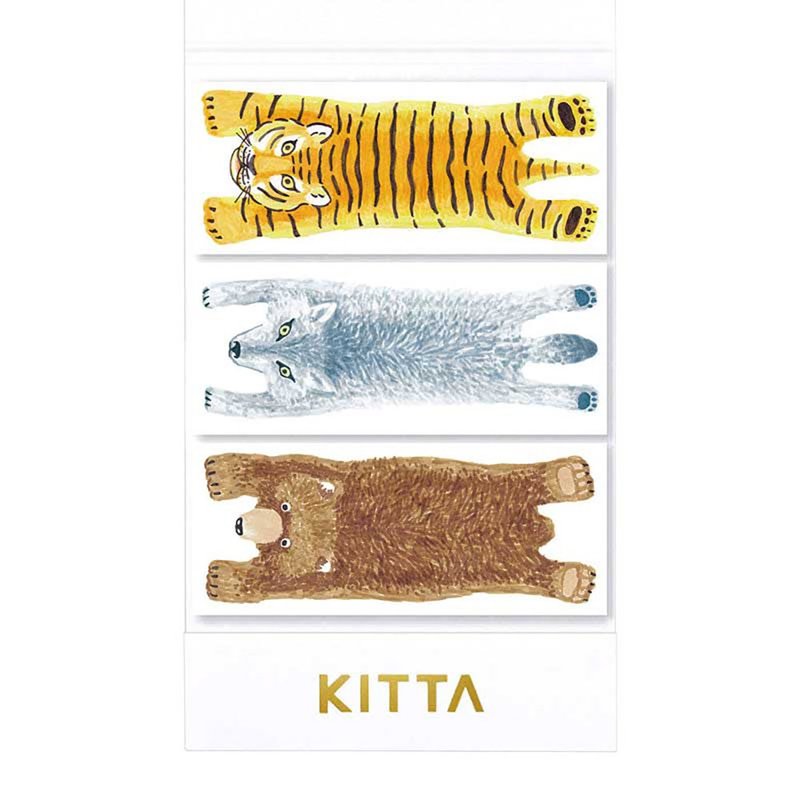 【KING JIM】KITTA carries limited edition animals with washi tape - Washi Tape - Paper Multicolor