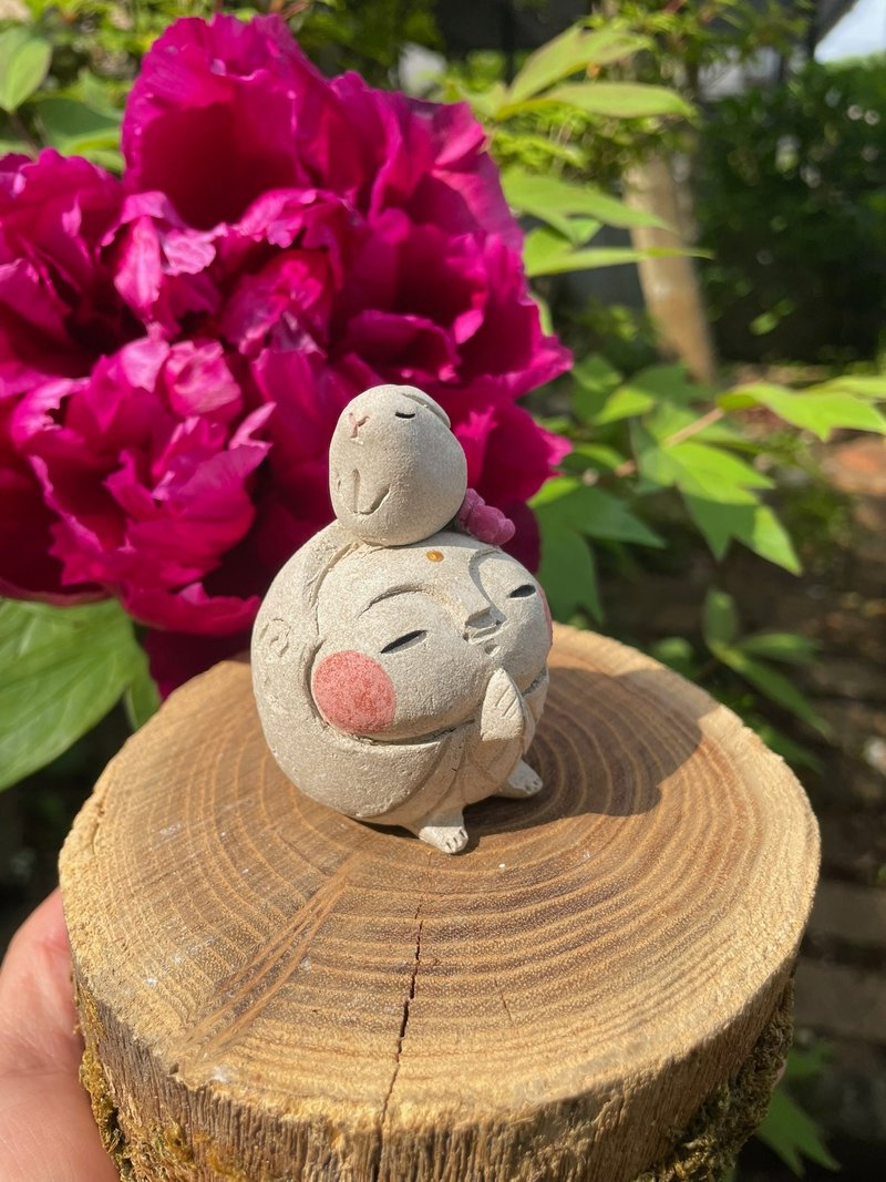 野うさぎとお地蔵様 - 其他 - 瓷 白色