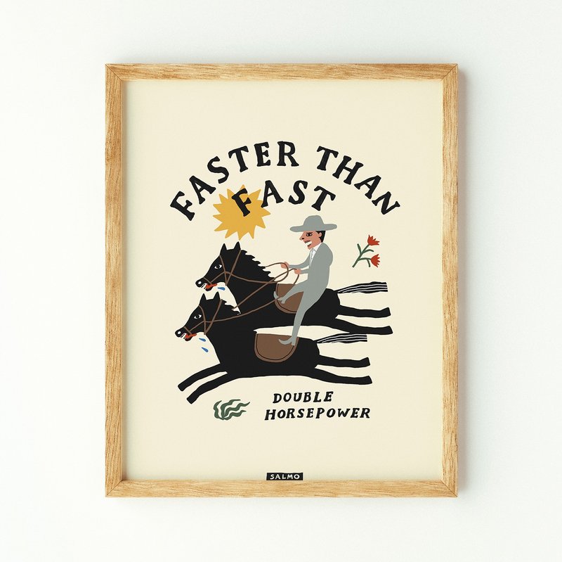 Faster than Fast 比快更快 - 印刷畫/掛畫/海報 - 海報/掛畫/掛布 - 紙 卡其色