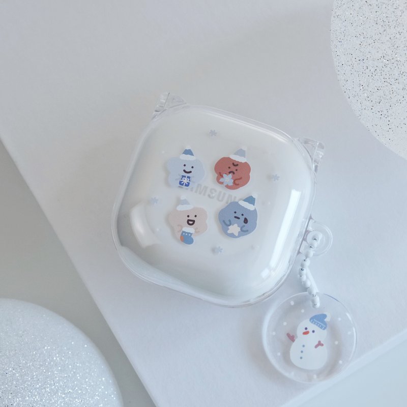 藍色聖誕 Samsung Galaxy Buds 2/Pro/Live 耳機保護套 交換禮物 - AirPods/耳機保護套 - 塑膠 透明