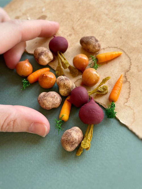 DOLLFOODS Miniature set with vegetables