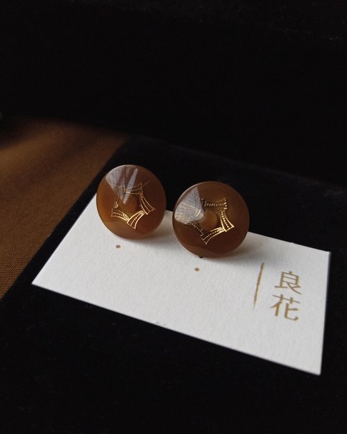 liang hua.studio 良花印象 古典耳環 / 金星 - Vintage