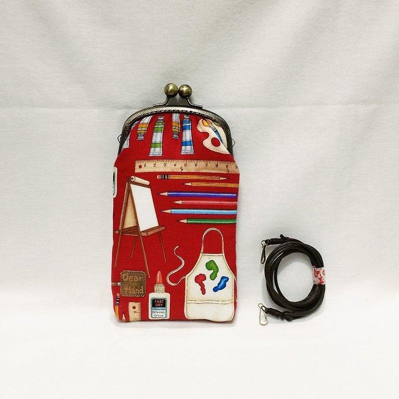 Mobile phone mouth package + small artist + - Other - Cotton & Hemp Red