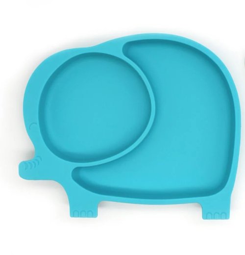 Ubelife b&h 兒童自主進食餐具 - 防滑矽膠餐盤 (大象)
