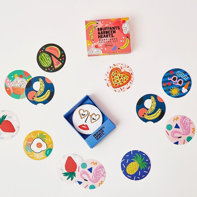 7321 Graffiti matchbox decorative round stickers group - BBH, 73D88872 - Stickers - Paper Multicolor