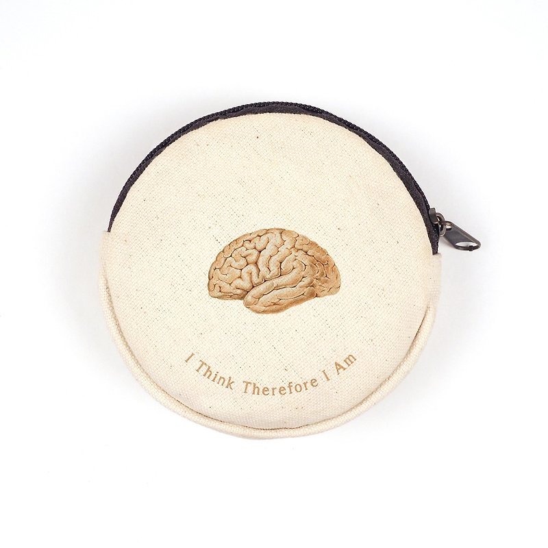 棉．麻 零錢包/小錢包 - 腦袋客製帆布零錢包 器官 內臟 解剖 神經科醫師 心理師 禮物