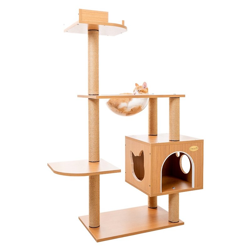 【MOMOCAT】C45s Cat Space Fantasy Cat Jumping Platform-Three Wood Colors - Scratchers & Cat Furniture - Wood 