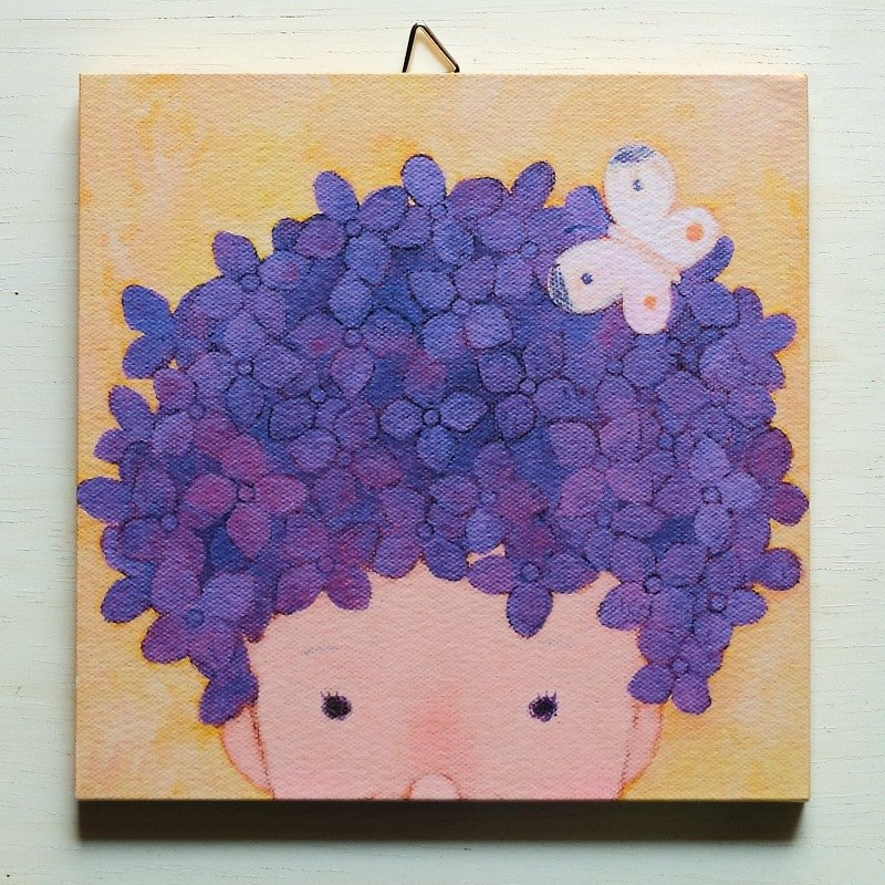 Art panel No.35 / Hydrangea Afro - Posters - Paper Purple