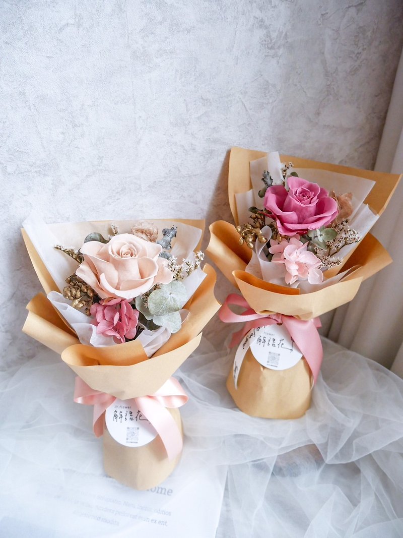 Single never-withered rose bouquet [Blossoming Whispers] Eternal Flower/Birthday/Confession/Tanabata Valentine's Day - Dried Flowers & Bouquets - Plants & Flowers Pink