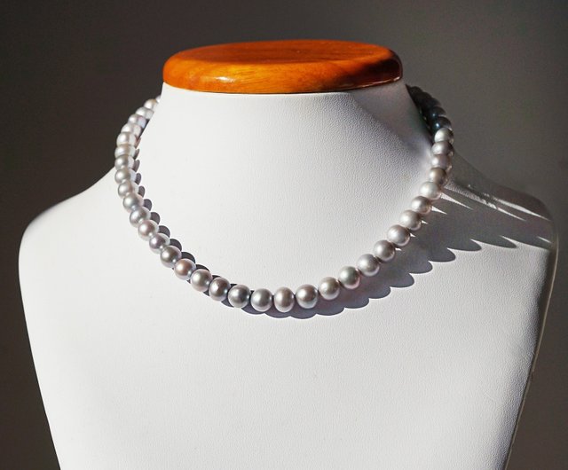 シルバー淡水真珠の一連ネックレス 銀花 - ショップ Lipatti ネックレス - Pinkoi