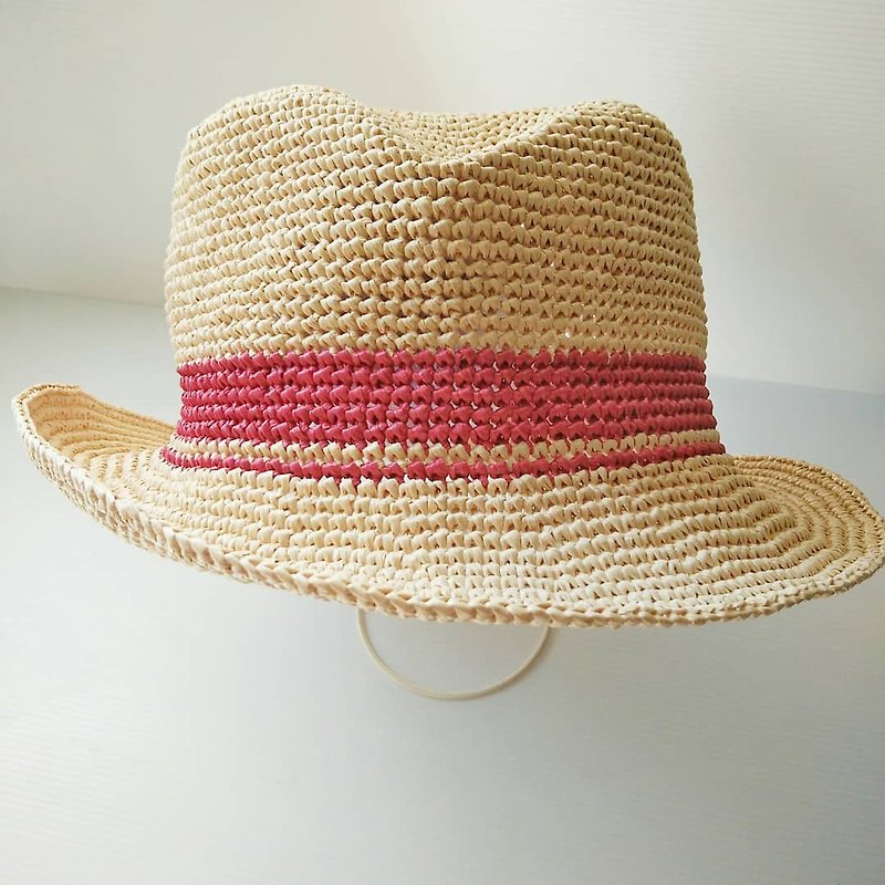 crochet raffia hat for man or woman crochet hat handmade make-to-order - Hats & Caps - Paper Khaki