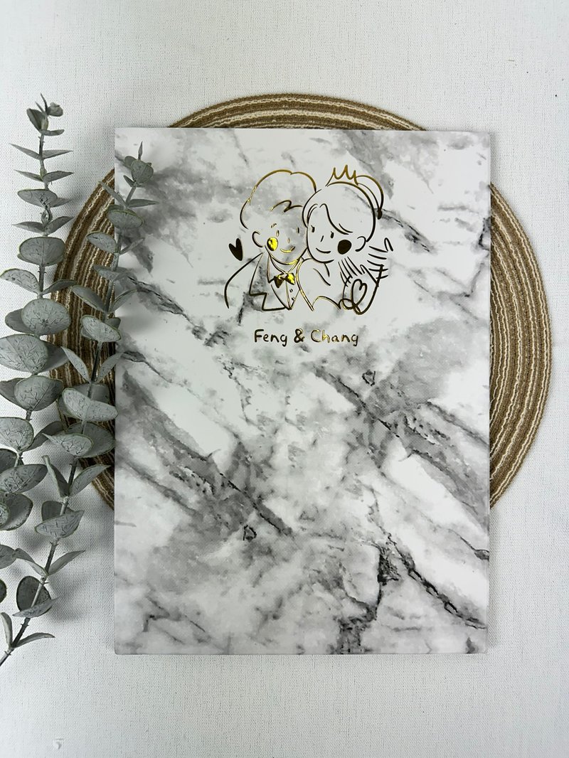 【結婚書約】書約3張+客製燙金書約夾/似顏繪/編輯書約/亦有同婚 - 結婚書約 - 紙 