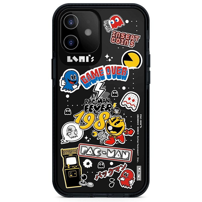 Retro Pac-Man Mobile Phone Shatter-resistant Case for iPhone 13 12 11 Pro Max - เคส/ซองมือถือ - วัสดุอีโค สีใส