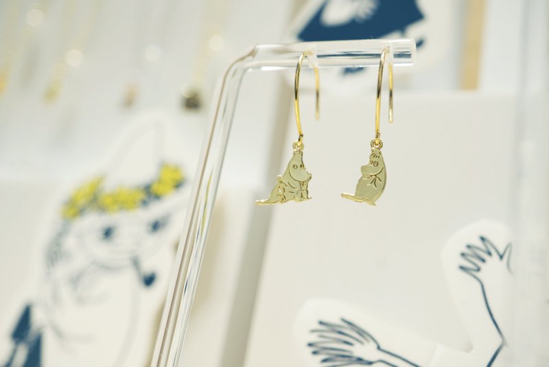 【Moomin】Moomin & Snorkmaiden Silver Earrings - สร้อยคอ - เงินแท้ ขาว