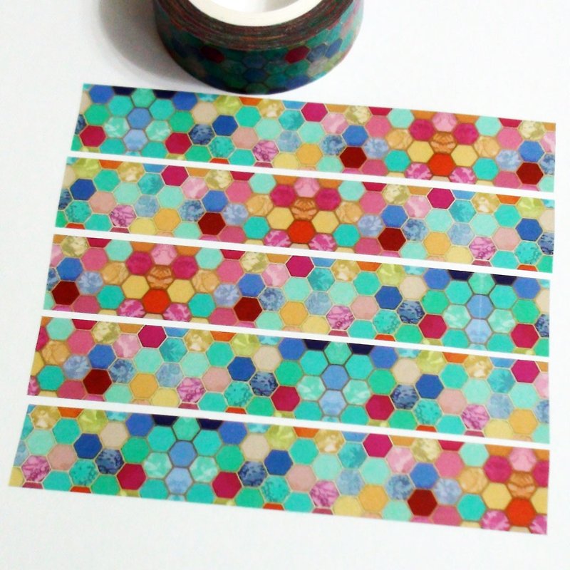 Masking Tape Glass Mosaic - มาสกิ้งเทป - กระดาษ 