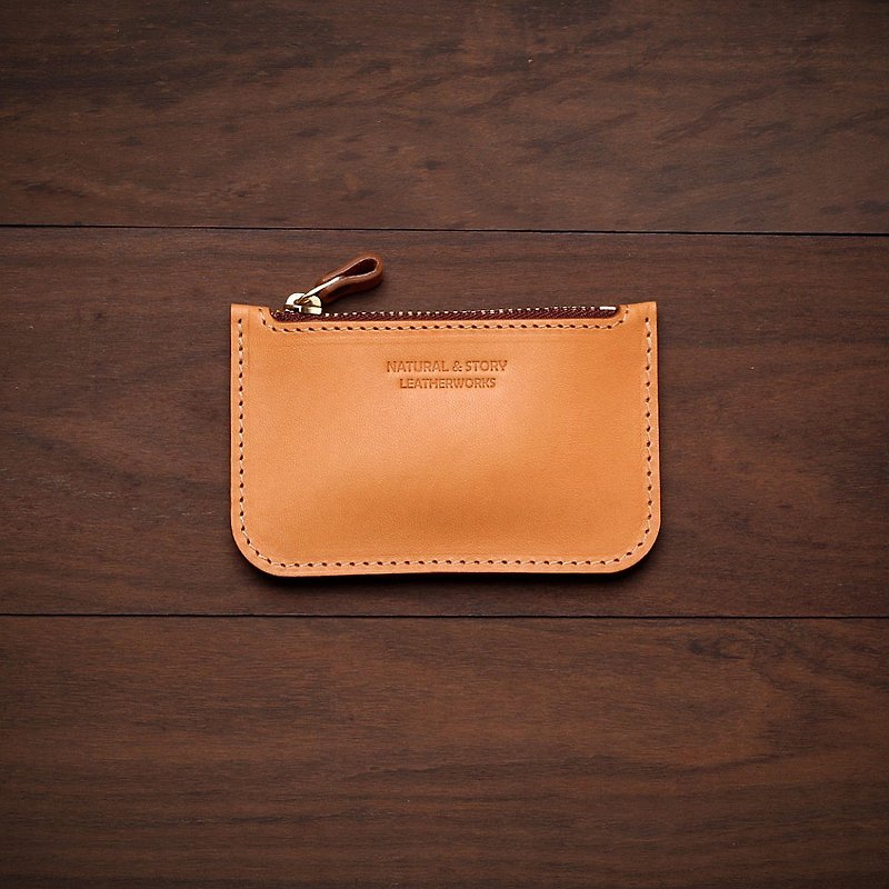 [NS handmade leather goods] zipper coin purse, gift (free printing) - กระเป๋าใส่เหรียญ - หนังแท้ 