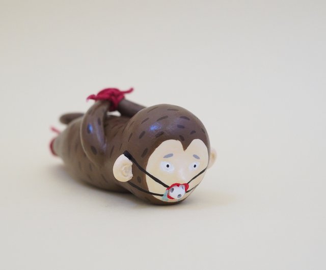 猿 フィギュア 小動物付き 約5cm 14871.jpg