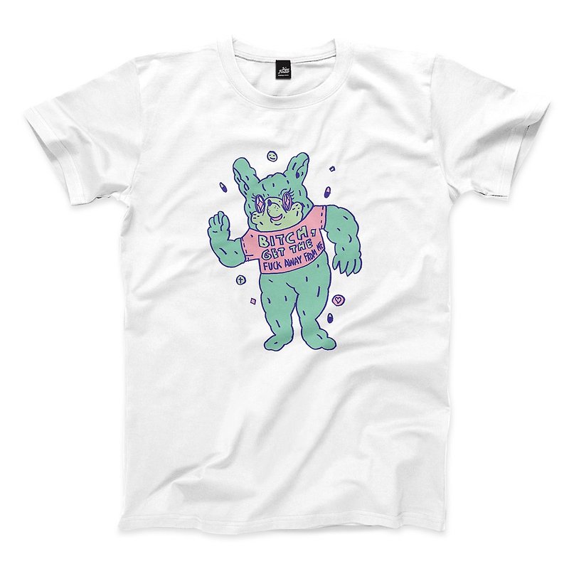 Bitch Rolling Rabbit-White-Unisex T-shirt - Men's T-Shirts & Tops - Cotton & Hemp White