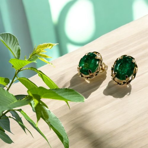 Hee jewelry合一輕珠寶 晨光綠語18K哥倫比亞祖母綠耳環